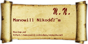 Manowill Nikodém névjegykártya